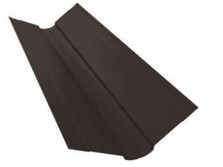 Планка ендовы верхней фигурной 100x100 0,5 Quarzit PRO Matt RR 32 темно-коричневый 0 - в «Монолит-Металлопрокат».