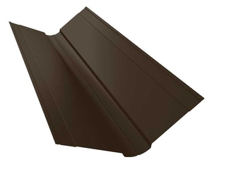 Планка ендовы верхней фигурной 150x150 0,45 Drap RR 32 темно-коричневый 0 - в «Монолит-Металлопрокат».