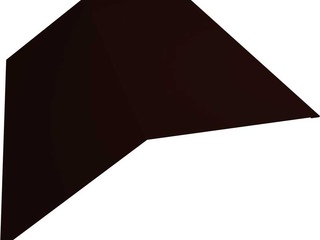 Планка конька плоского 190х190 0,45 Drap RR 32 темно-коричневый 0 - в «Монолит-Металлопрокат».