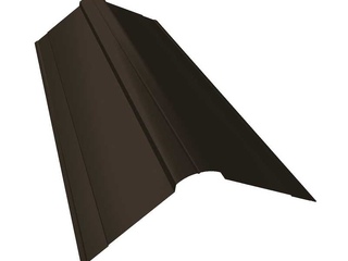 Планка конька фигурного 150x150 0,5 Rooftop Matte RR 32 темно-коричневый 0 - в «Монолит-Металлопрокат».